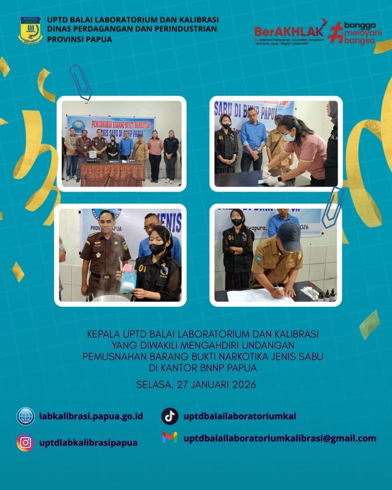 Menghadiri Undangan Pemusnahan Barang Bukti Narkotika Jenis Sabu