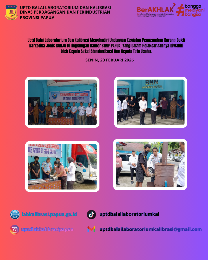 PEMUSNAHAN BARANG BUKTI NARKOTIKA JENIS GANJA