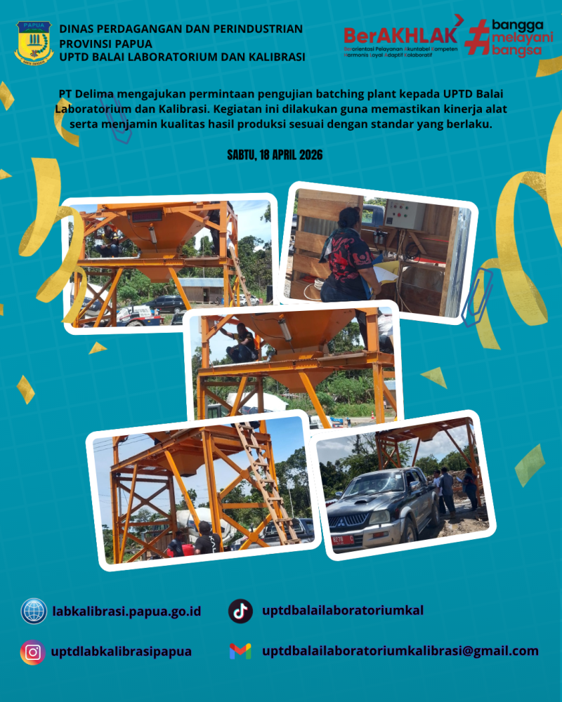 PERMINTAAN MELAKUKAN PENGUJIAN ALAT BATCHING PLANT